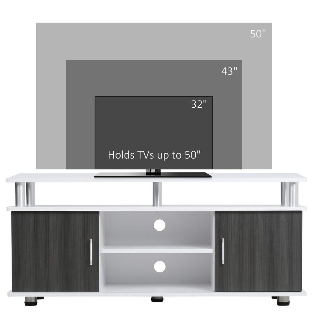 TV Stand Entertainment Center Media Console Storage - Grey, White