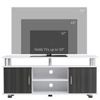 TV Stand Entertainment Center Media Console Storage - Grey, White