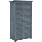 Wooden Garden Storage Shed, 3 Shelves Tool Cabinet