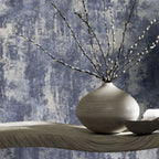 Stone Textured Navy/Silver Wallpaper 12 ft - Attention to Detail