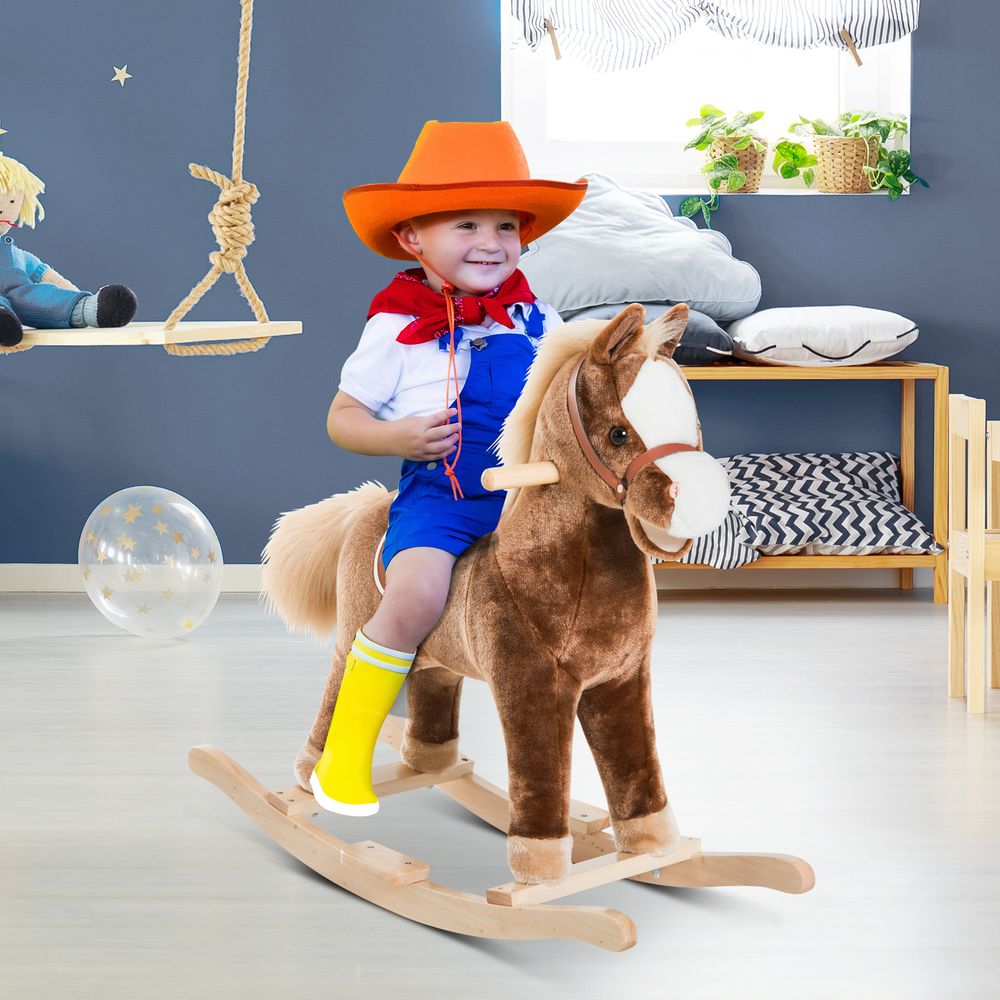Wooden Rocking Horse - Baby Toy & Gift - Sturdy & Comfortable