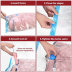 3pk 80cm x 100cm VACUUM BAGS - Protection, Airtight Seal, Easy to Use, Versatile, Reusable