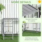 Chicken Activity Play Chicken Coop with Swing Set for 3-4 Birds, Grey