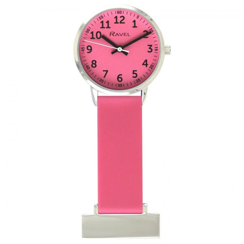 Pink Silicone Nurses Fob Watch