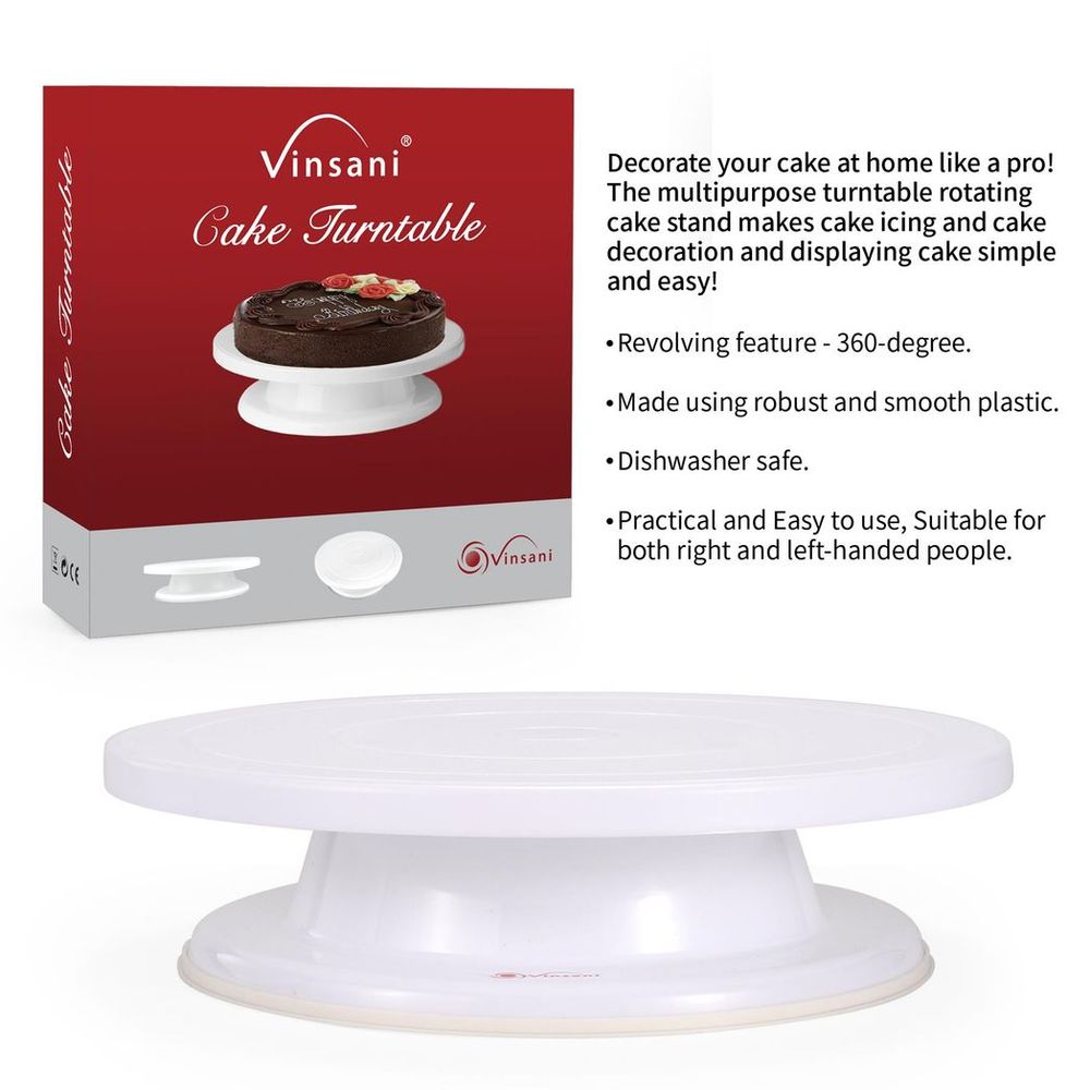 CAKE TURNTABLE - Professional Quality, Easy Decorating, Versatile Design