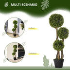 Faux Boxwood Ball Topiary - Indoor/Outdoor, 90cm