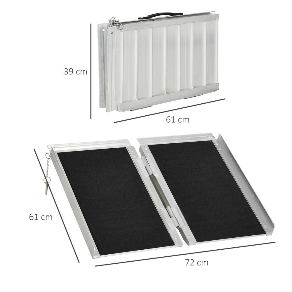 Duo Wheelchair Ramp - Lightweight, Portable Ramp for Easy Mobility - 72x61cm