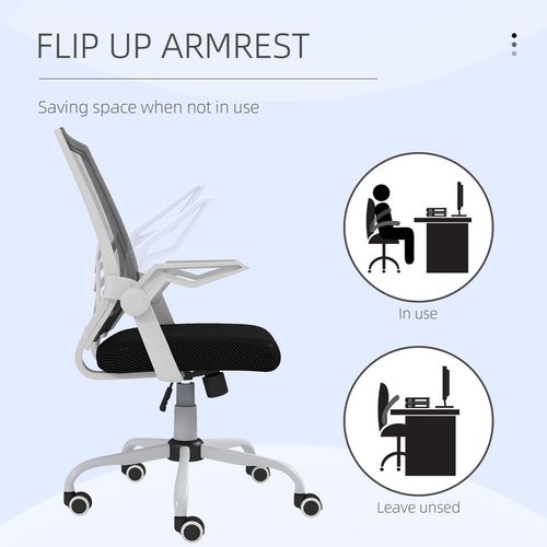 Mesh Swivel Office Chair Task Computer Chair w/ Lumbar Support, Black