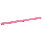 Balance Beam Trainer: Foldable, Pink Suede Gymnastics Equipment for Home., versatile, and safe