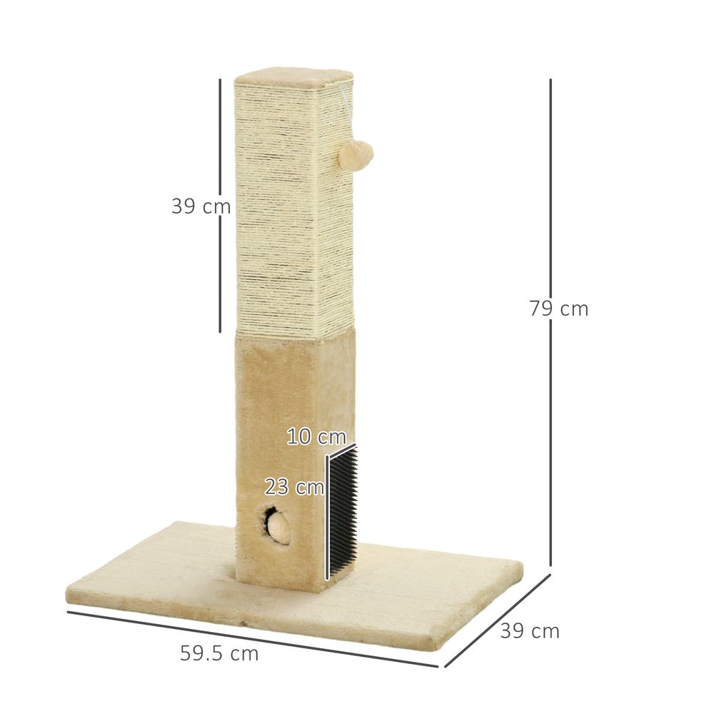 Deluxe Pet Playland: Cat Scratching Post Scratcher Climber Toy - Beige