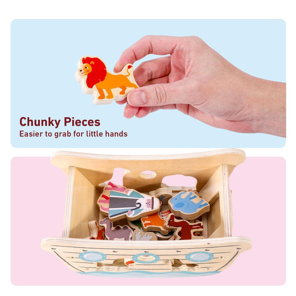 Noah's Ark - Interactive Storytelling Playset for Hours of Creative Fun - Quality Wooden Toys - Ideal Gift