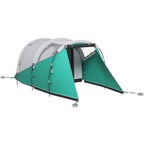 Waterproof Camping Tent-2 Rooms, 4-5 Man, Green