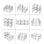 Pet Playpen DIY Small Animal Cage Enclosure Metal Wire Fence 39 Panels with 3 Doors 2 Ramps for Kitten Bunny Chinchilla Pet Mink Black