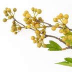 Pack of 6 x 90cm Artificial Yellow Berry Stem