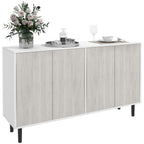 Sideboard Storage Cabinet for Living Room with Adjustable Shelves White