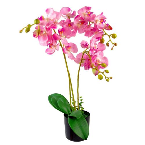 60cm Realistic Artificial Orchid Flower Display in Pot with Look Detail