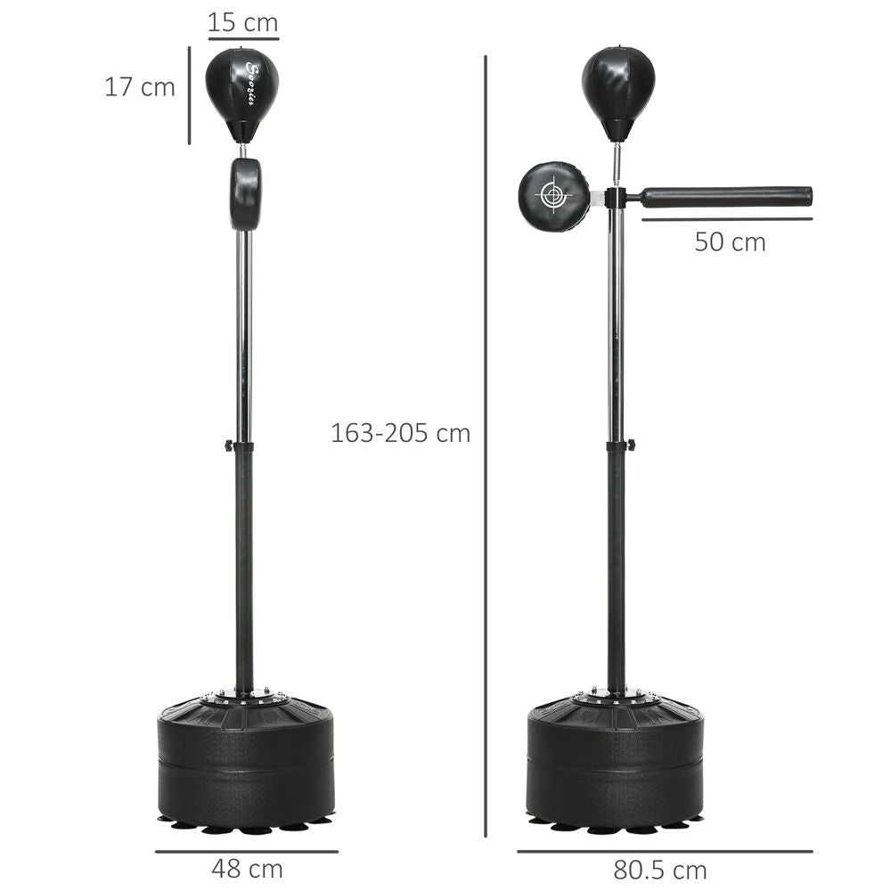 Adjustable Speed Bag: Boxing Bag with Stand, Bar, Black - Improve Timing, & Accuracy