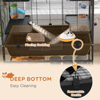 Large Hamster Cage, Rat Cage with Wheels, Tubes, Storage Shelf, Ramps