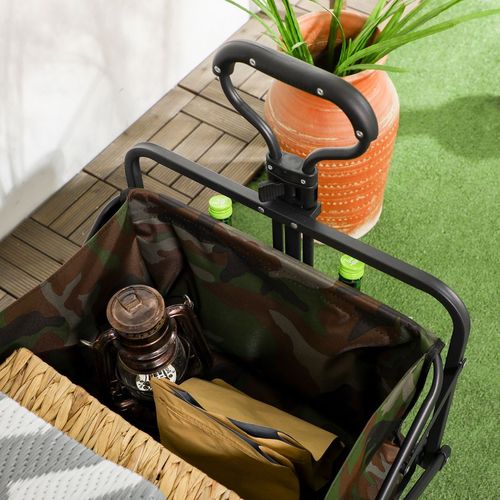 Foldable Garden Cart, Outdoor Utility Wagon with Carry Bag, Camouflage