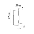Wall lamp steel, glass Fabiano modern Design E27