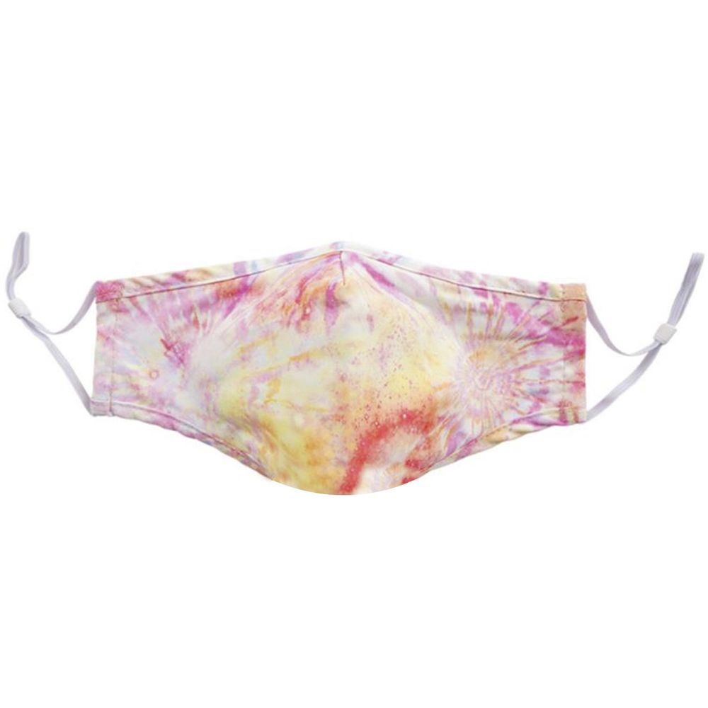Adult Face Mask Tie Die Orange - Lightweight & Reusable