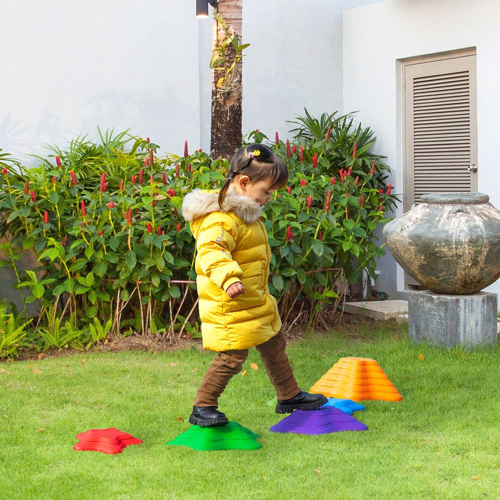 Balance Stepping Stones Non-slip Obstacle Course Stackable - 6pcs