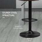 Brown Adjustable Stools: Swivel & Footrest, Set of 2 - Pub Home Furnishings