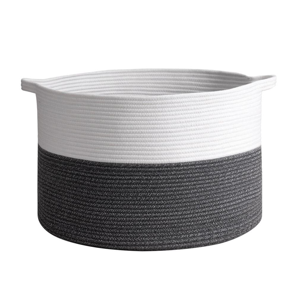Laundry Basket White & D Grey