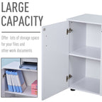 2-Tier Locking Office Storage Cabinet - Organize Files & Papers - White