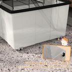 2-Tier Hamster Cage w/ Food Dish & Ramp - Spacious & Stylish Home for Your Small Pets