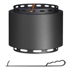 48.5cm Smokeless Wood Burning Firepit Metal Fire Pit, Black