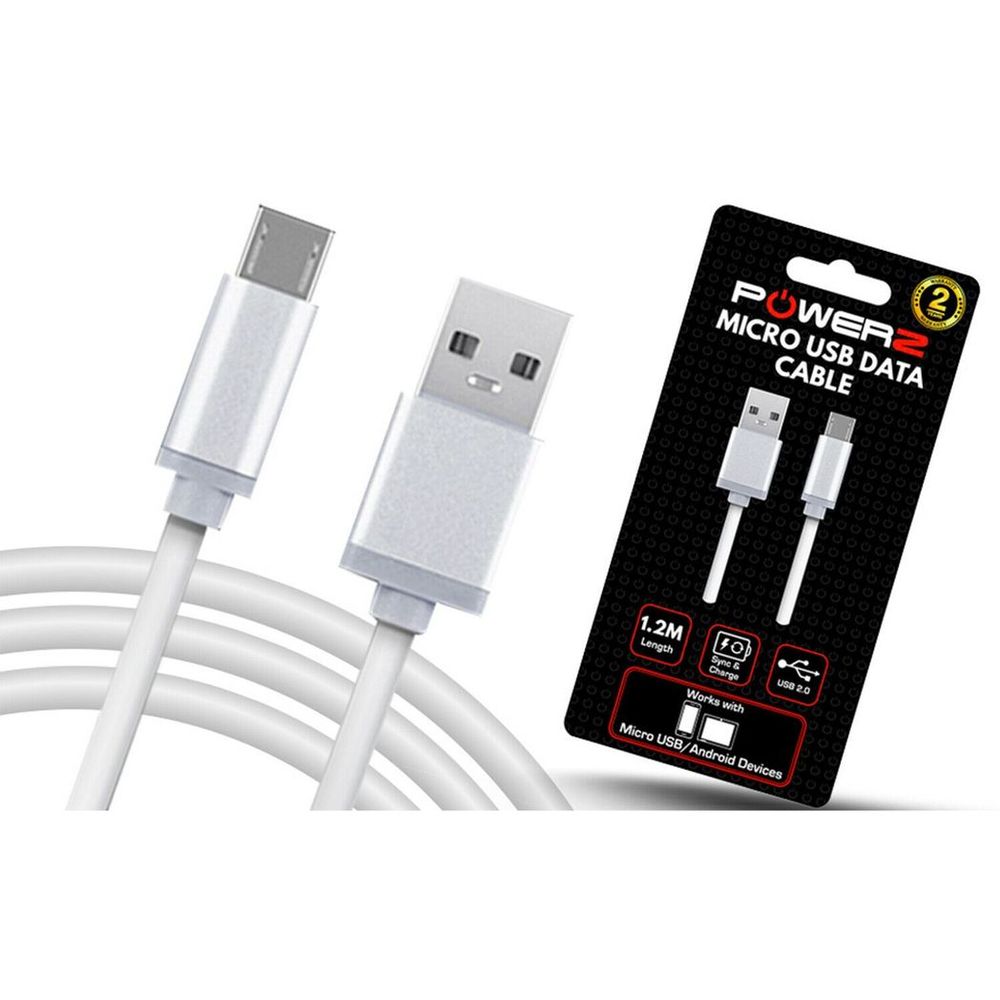 USB Data Charger Cable - Micro USB 1.2m - White