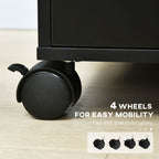Organize Your Office with the 5-Drawer Mobile Filing Cabinet - Durable, Stylish, and Convenient - Black