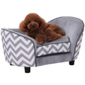 Dog Sofa Pet Couch | XS | Removable Cushion | Grey