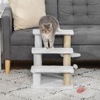 Pet Stair with 4-step Climb Ladder, Scratching Posts