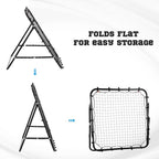 Rebounder Net Goal for Kids Adults Baseball Football Training Black