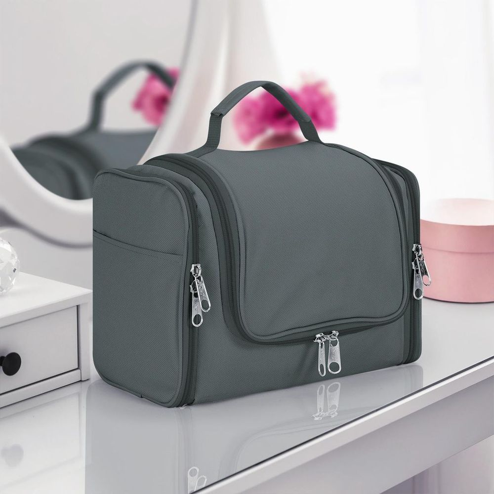 TOILETRY BAG - D.GREY - Travel Organizer with Multiple Compartments and Practical Design