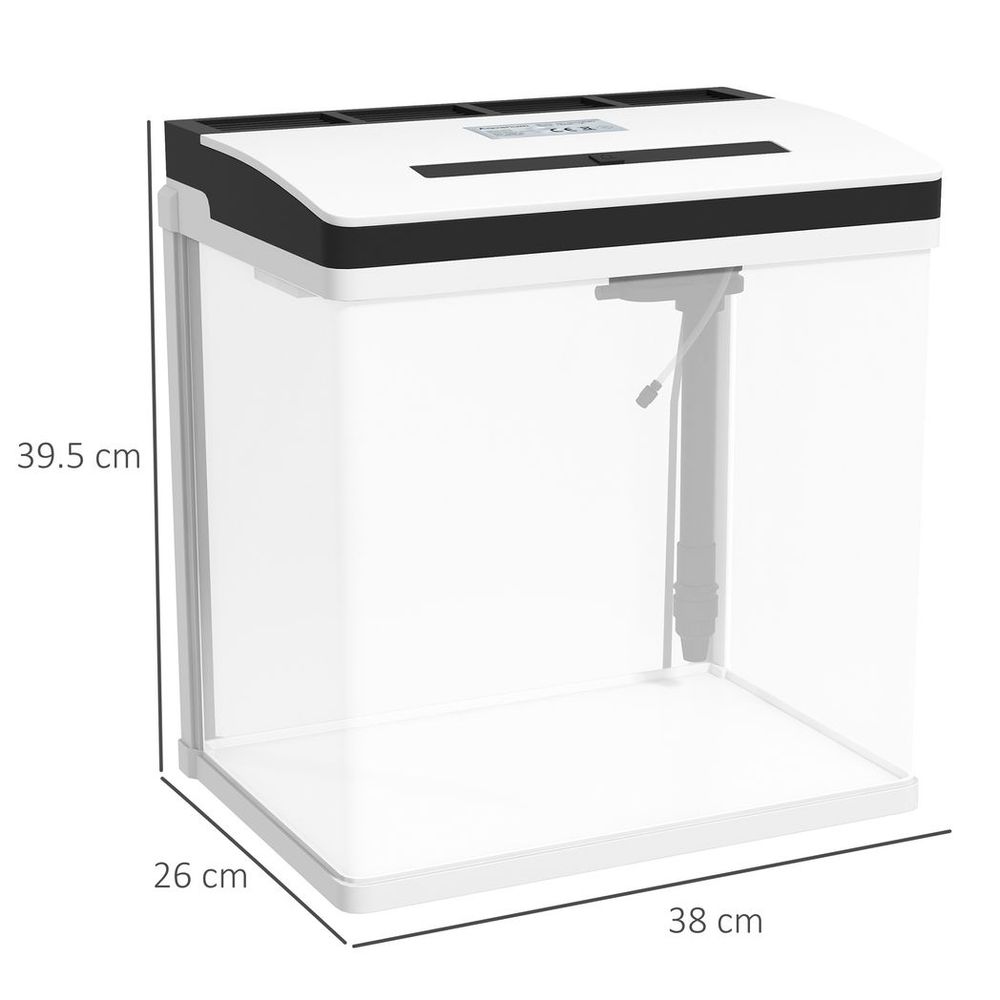 28L Glass Fish Tank, Filter, LED Lighting