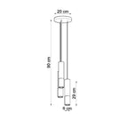 Pendant lamp steel Loopez modern Design GU10 with Bulb Detail