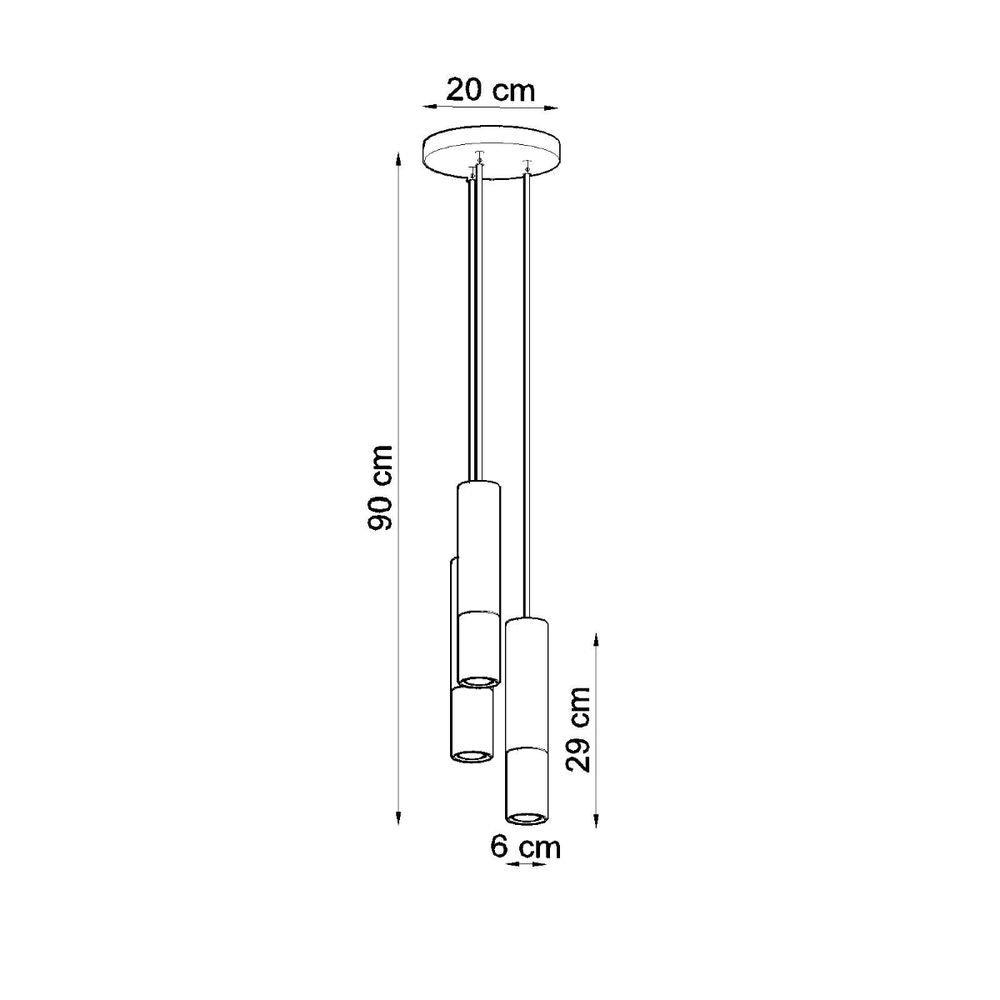 Pendant lamp steel Loopez modern Design GU10 with Bulb Detail
