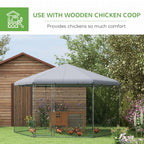 Walk in Chicken Run-10-15 Chickens, Hens, Rabbits, Ducks. Spacious, Covered, Predator-Proof. High-Quality.
