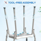 Rust-Free Aluminium Bath Chair with Adjustable Height, Grey
