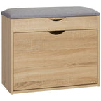 Entryway Shoe Bench & Storage Cabinet - Natural
