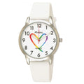 LGBTQIA+ Sports White Silicone Watch - Quality Quartz Movement - Pride Matters.4M