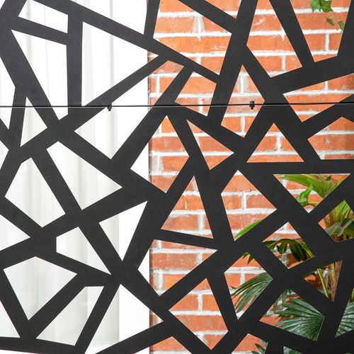 Metal Garden Partition Screen Decorative Outdoor Divider withScrews
