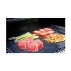 Non-Stick BBQ Grill Mat (40 x 33 cm) - Universal Barbeque Baking Oven Liners Reusable and Dishwasher Safe Indoor Outdoor BBQ Cooking Mats for Charcoal Electric Gas Grill Kitchen Ovens - Black