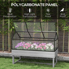 Raised Garden Bed w/ Polycarbonate Panel & Top Vent for Vegetables - Professional Quality