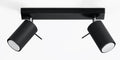 Black Rotating Tube Ceiling Lamp - Modern Loft Design - GU10 Bulbs - Best for Unique Arrangements