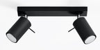 Black Rotating Tube Ceiling Lamp - Modern Loft Design - GU10 Bulbs - Best for Unique Arrangements