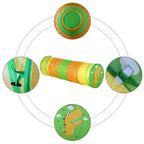 Play Tunnel Green Pop Up Dino Dinosaur Indoor or Outdoor Garden Play Tent for Kids Childrens